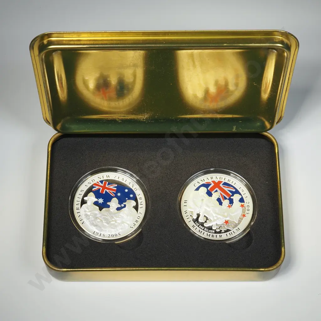 2005 Anzac Two Ounce Silver Proof Coin Set Image 1++