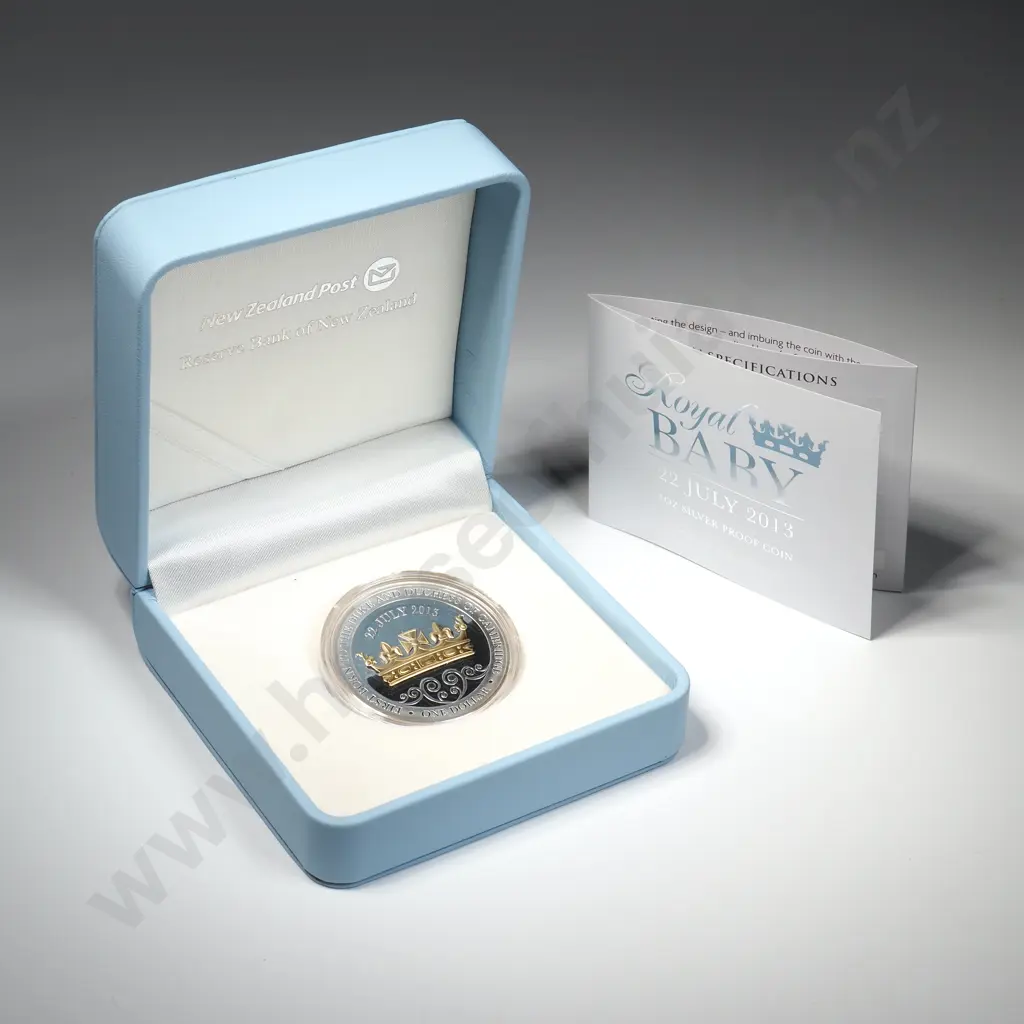 2013 Royal Baby One Ounce Silver Proof Coin Image 1++