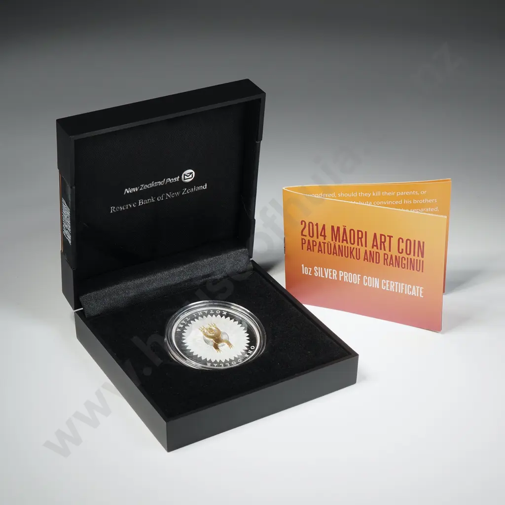 Papatuanuku & Ranginui One Ounce Silver Proof Coin Image 1++