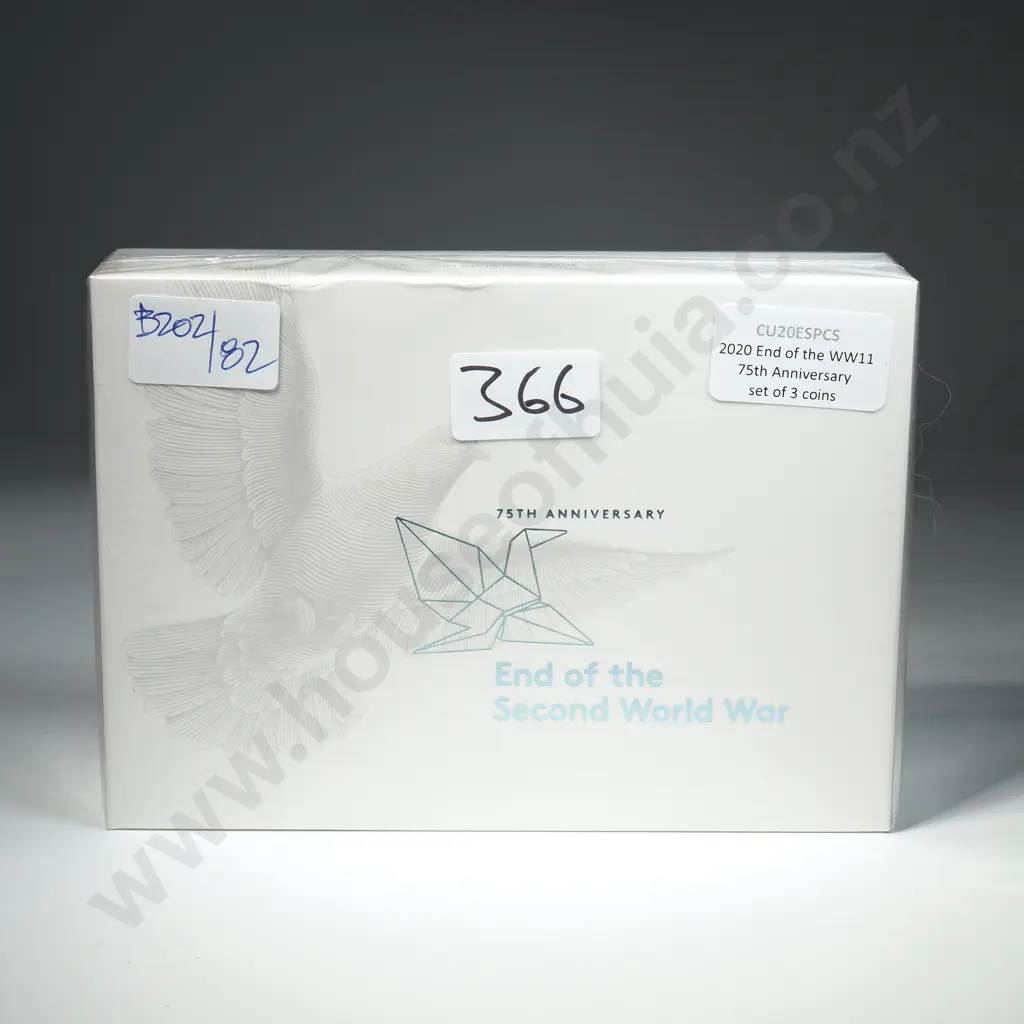 2020 End of WWII 75th Anniversary Three Coin Proof Set - 3 Ounces of Silver Image 1++