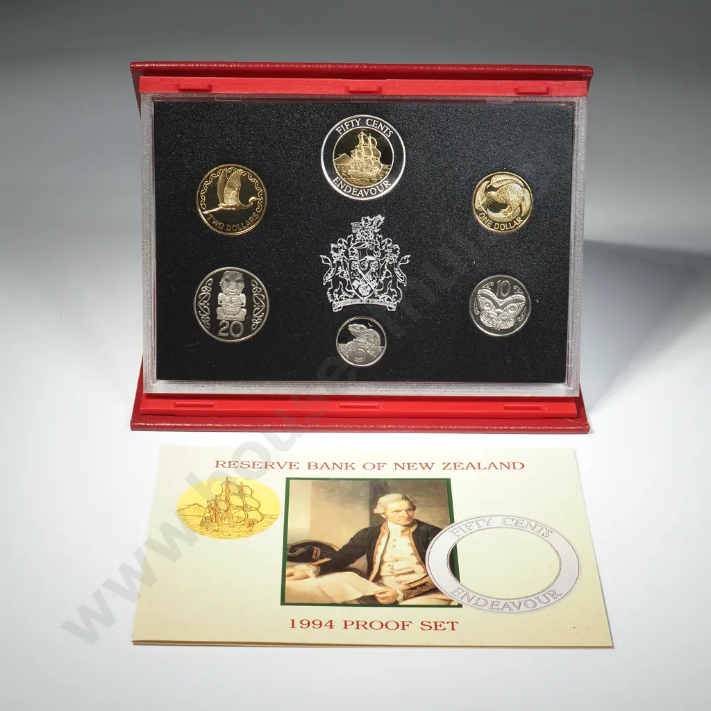 1994 New Zealand Proof Coin Set Image 1++