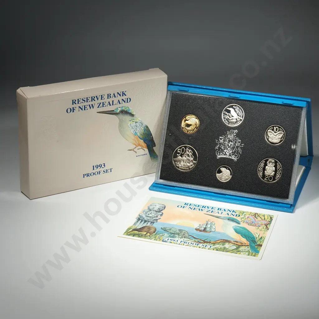 1993 New Zealand Proof Coin Set Image 1++