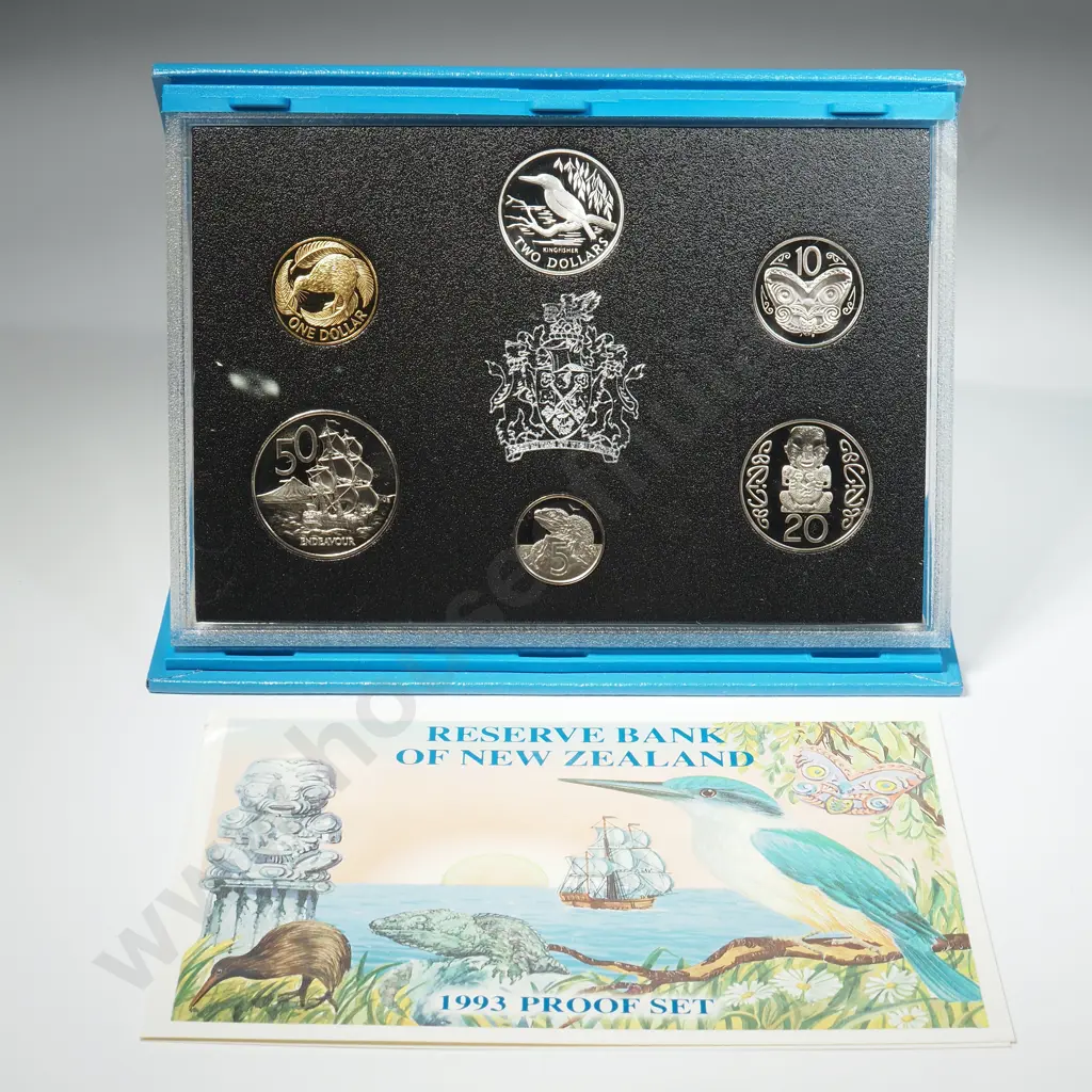 1993 New Zealand Proof Coin Set Image 1++