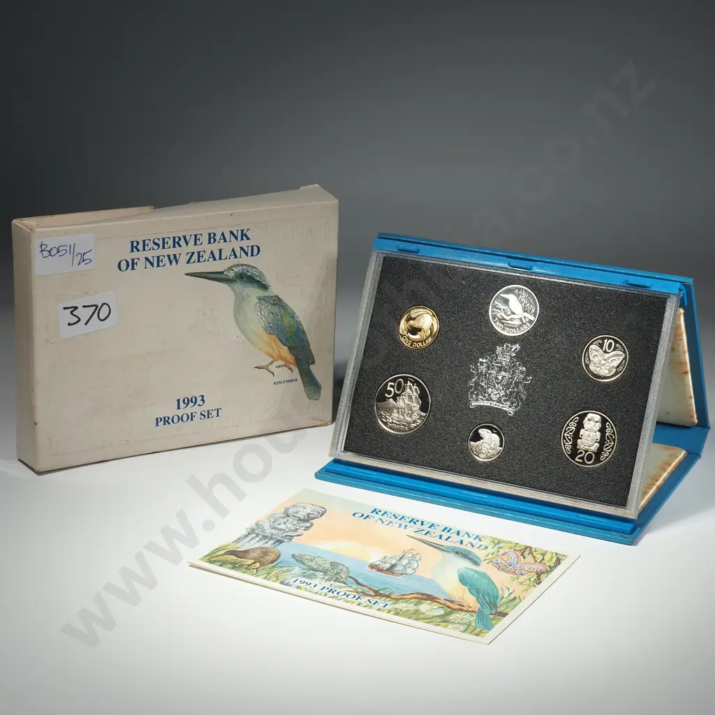 1993 New Zealand Proof Coin Set Image 1++