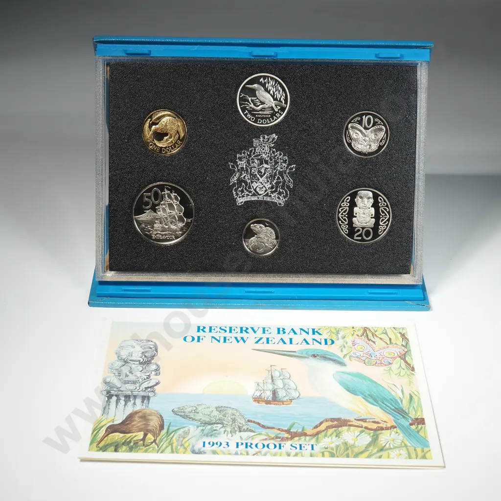 1993 New Zealand Proof Coin Set Image 1++