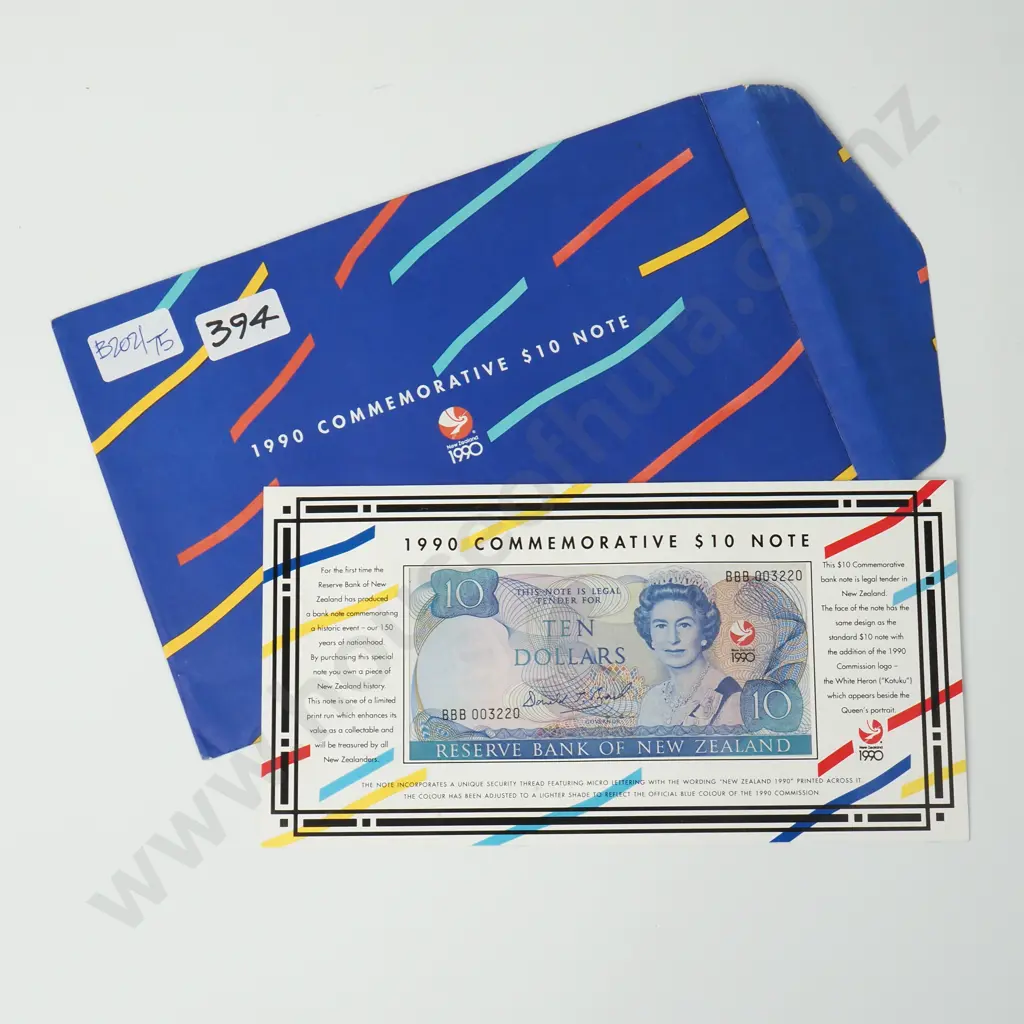 1990 Commemorative Ten Dollar Banknote Set Image 1++