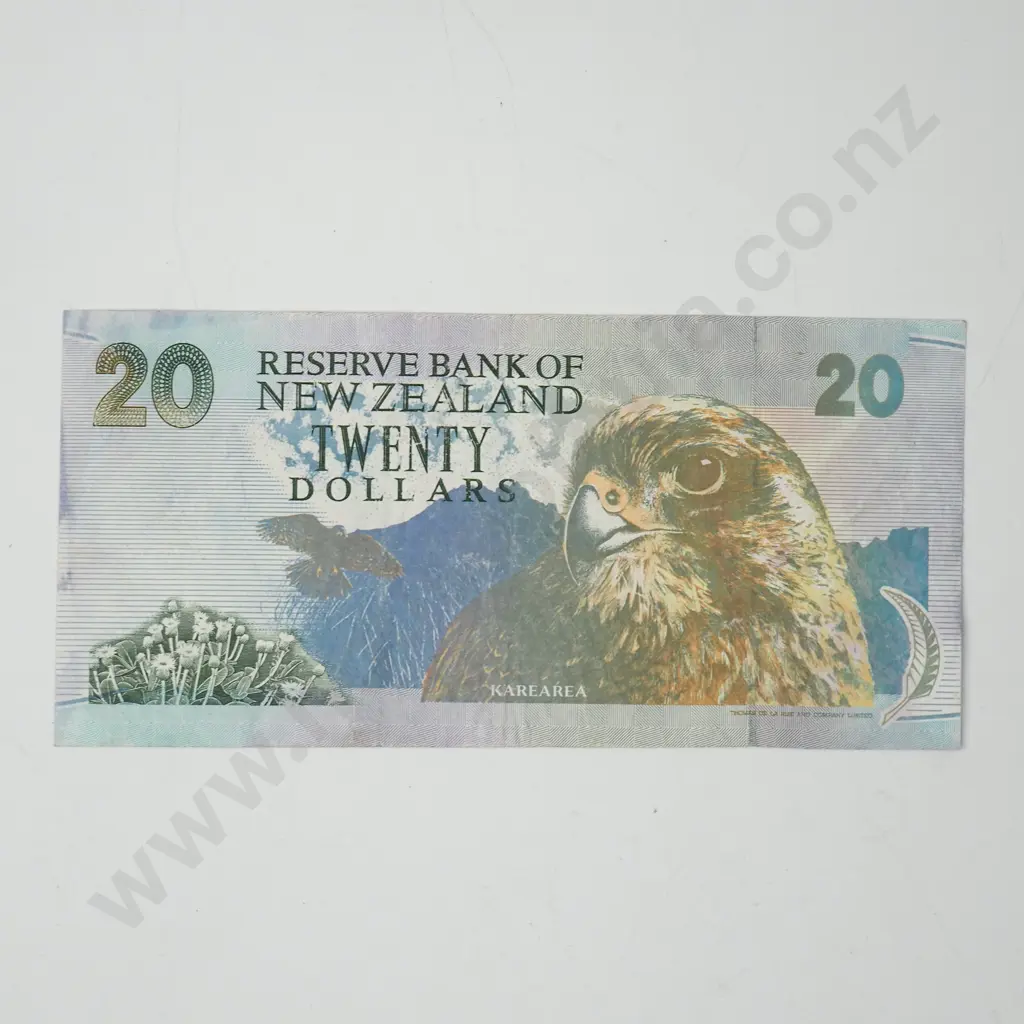 New Zealand 20 Dollar Brash Banknote - First Prefix - Better Grade Image 1++