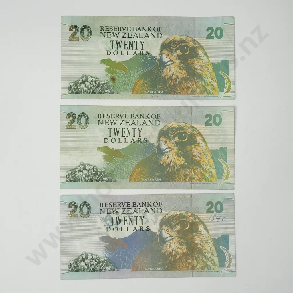 Three Brash ZZ Twenty Dollar Replacement Banknotes Image 1++