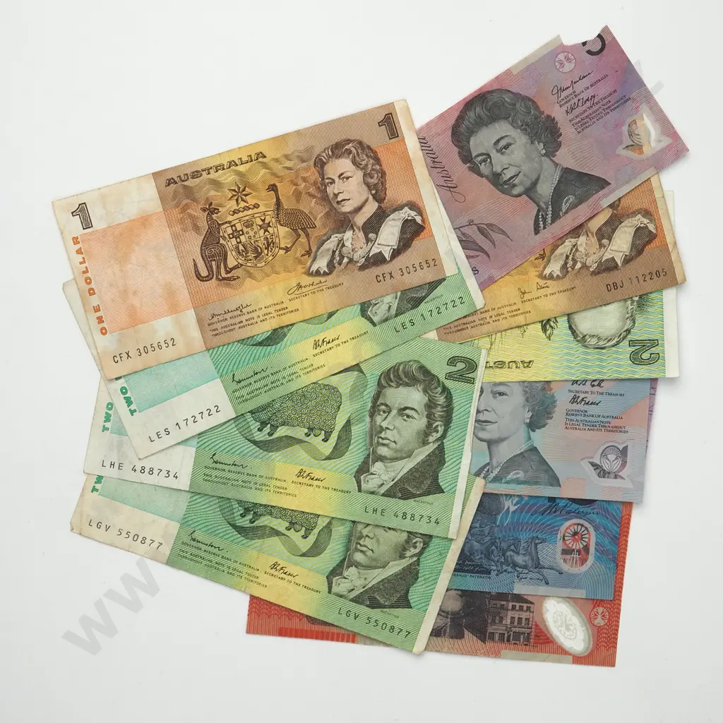 Australia Banknotes w Face Value of $57 Image 1++