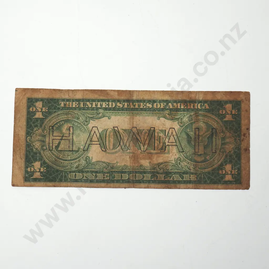 WW2 United States of America Silver Certificate "Hawaii" Overprint Image 1++