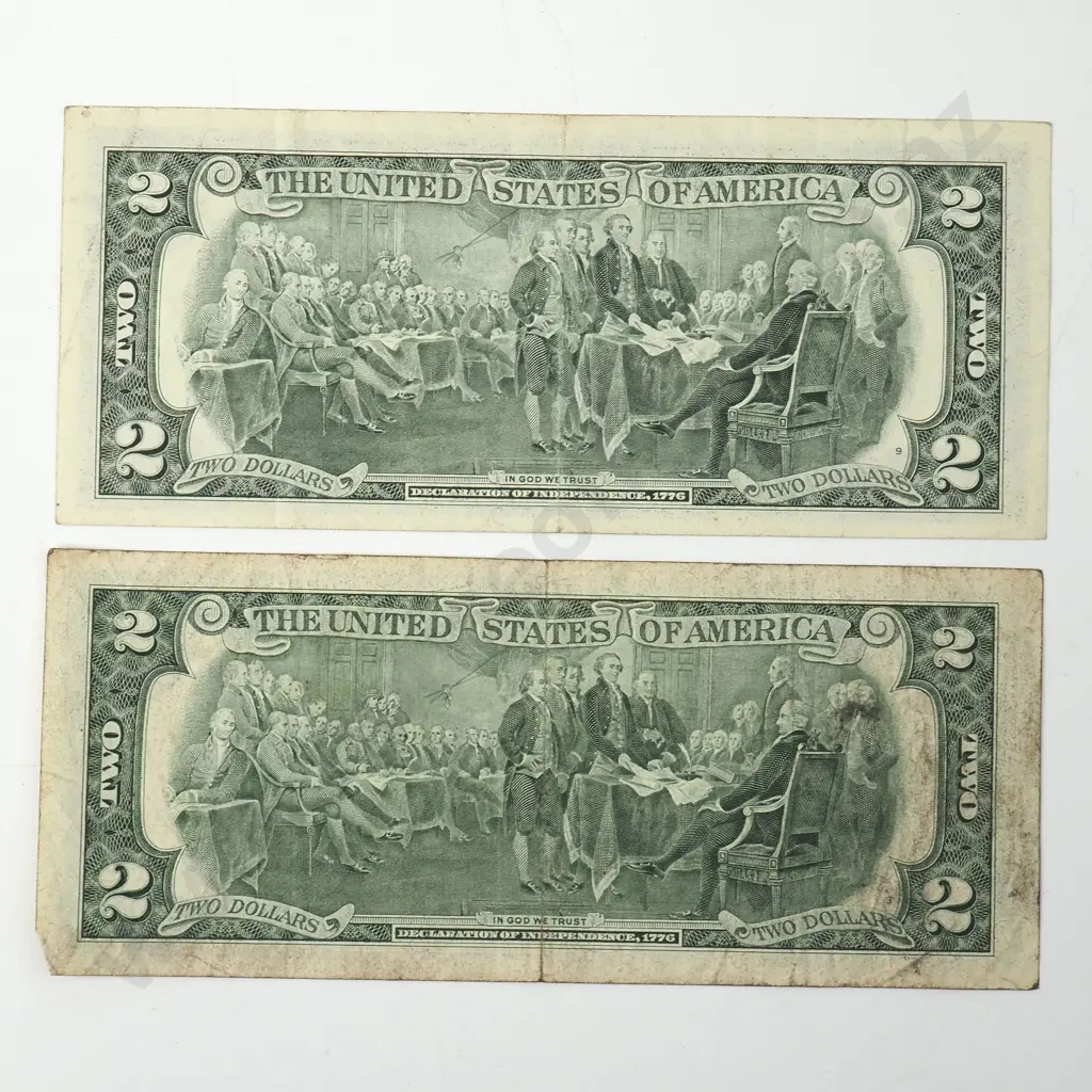 Two United States of America One Dollar Banknotes  Image 1++