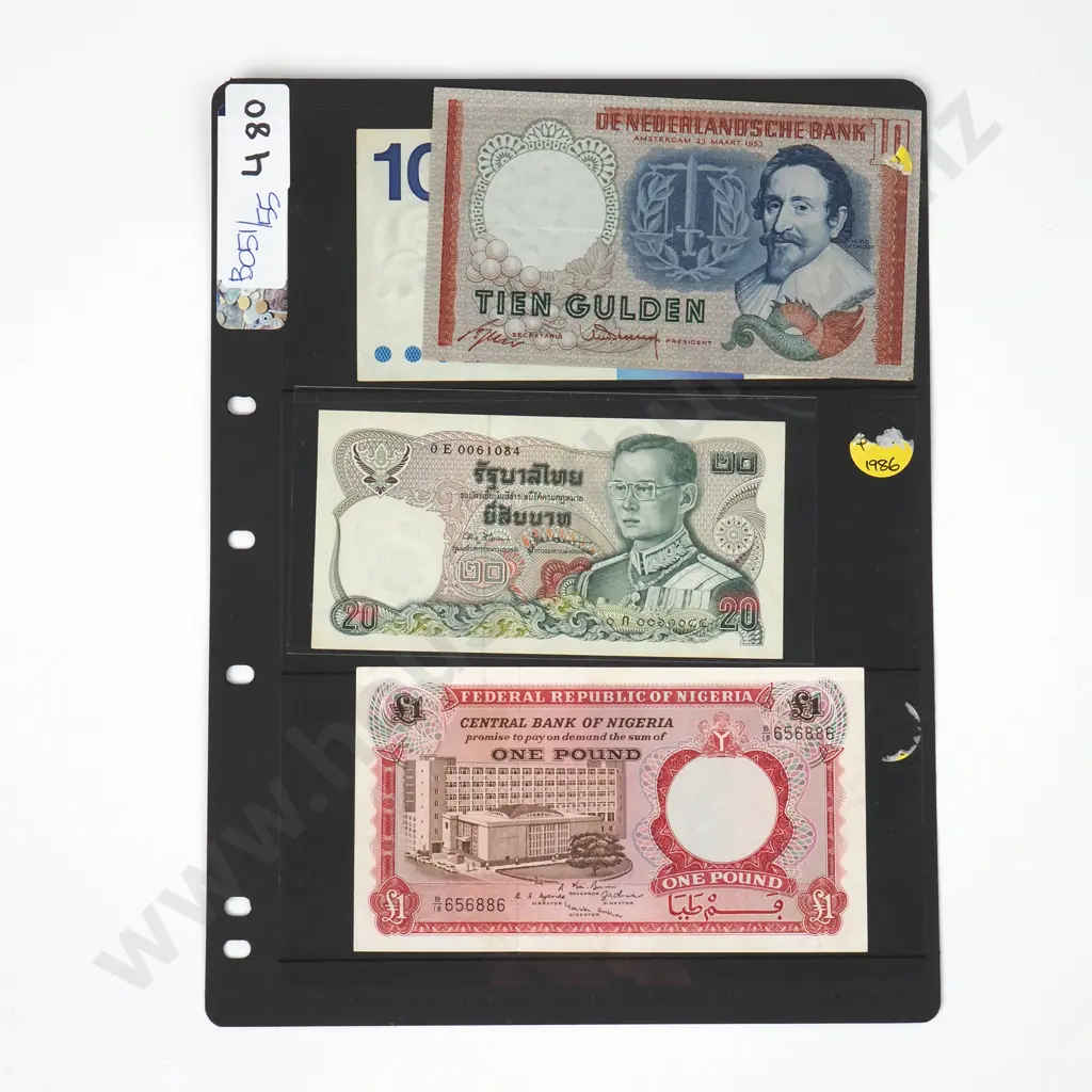 Banknote Album Sleeve w World Banknotes Image 1++