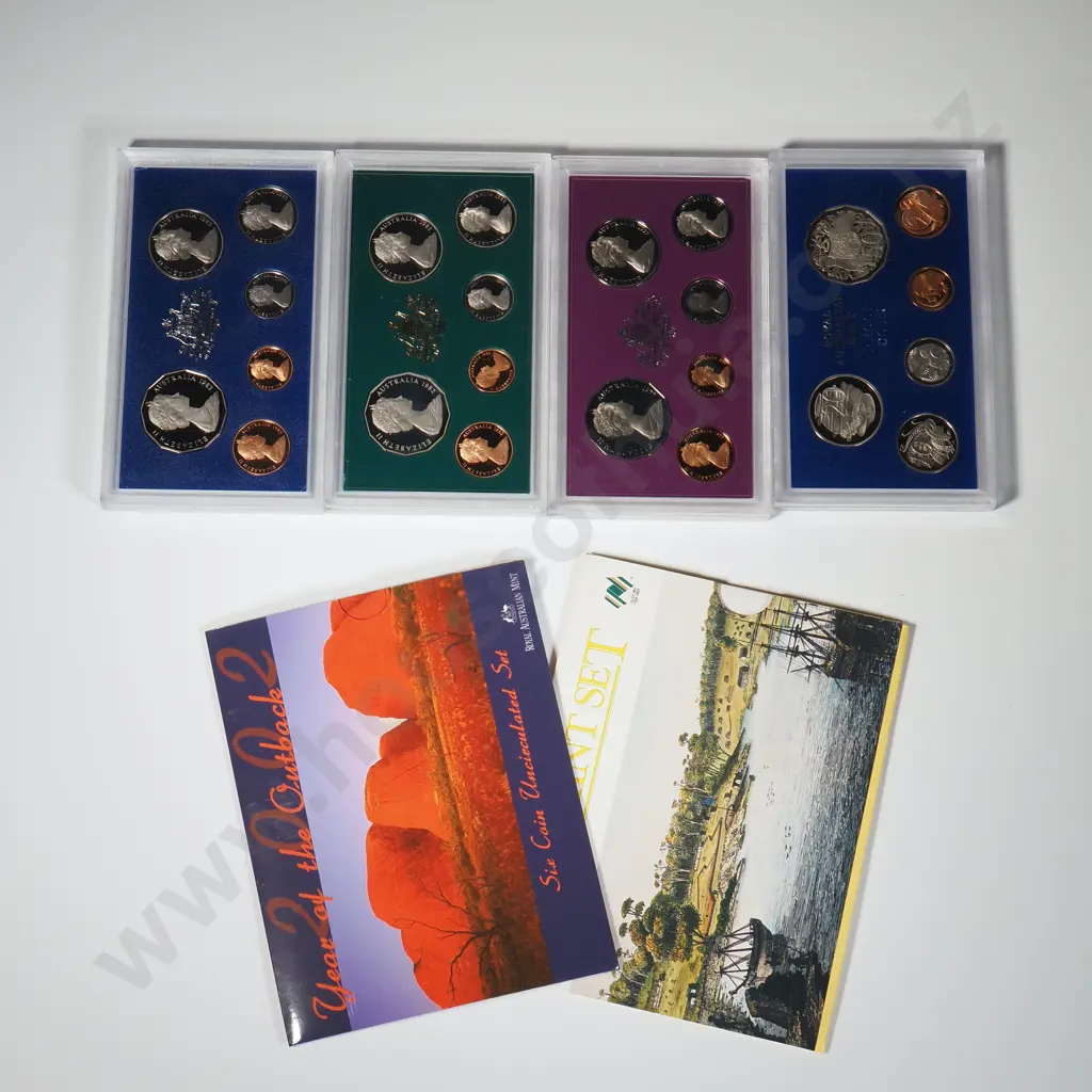 Three Australia Proof Sets & Two Mint Sets Image 1++