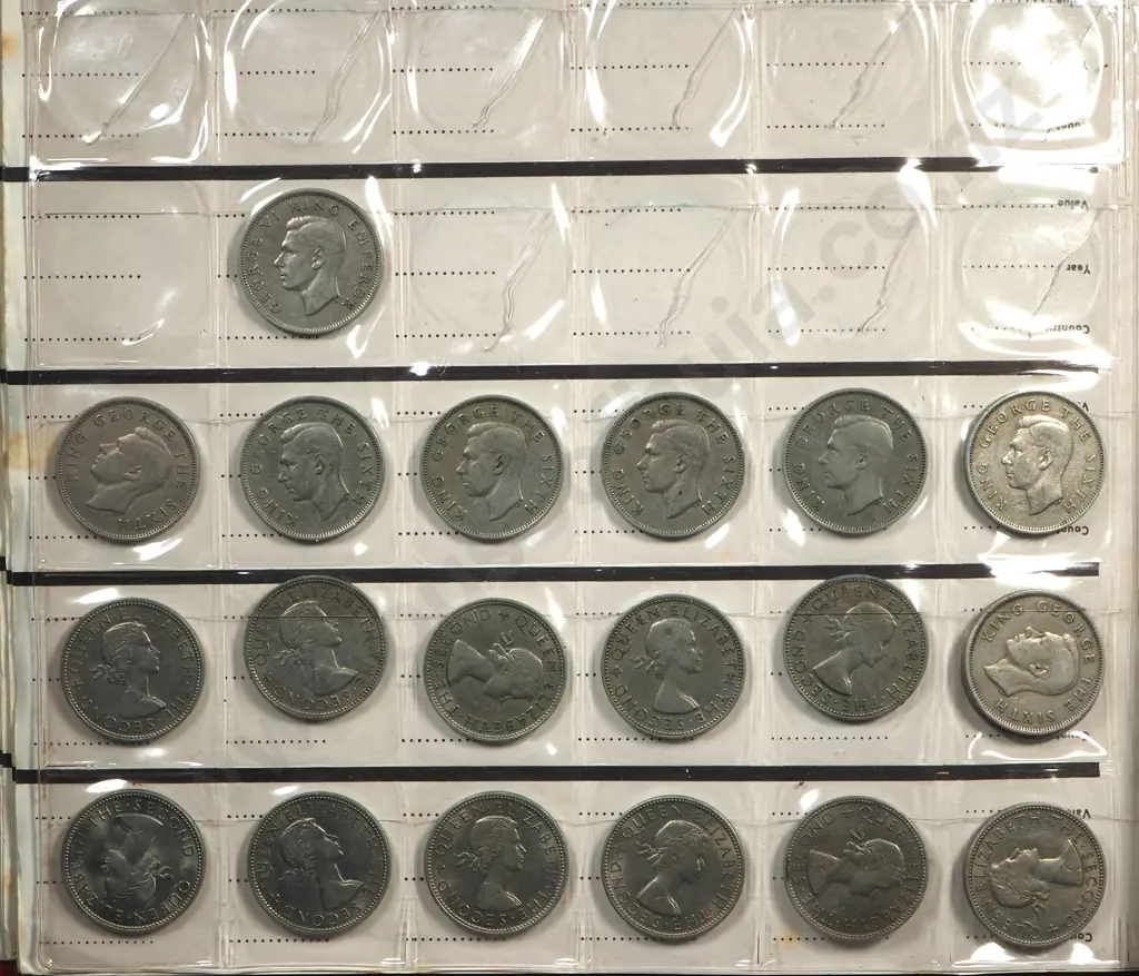 Coin Album w Coins - Most sheets have been cut and coins removed  Image 1++