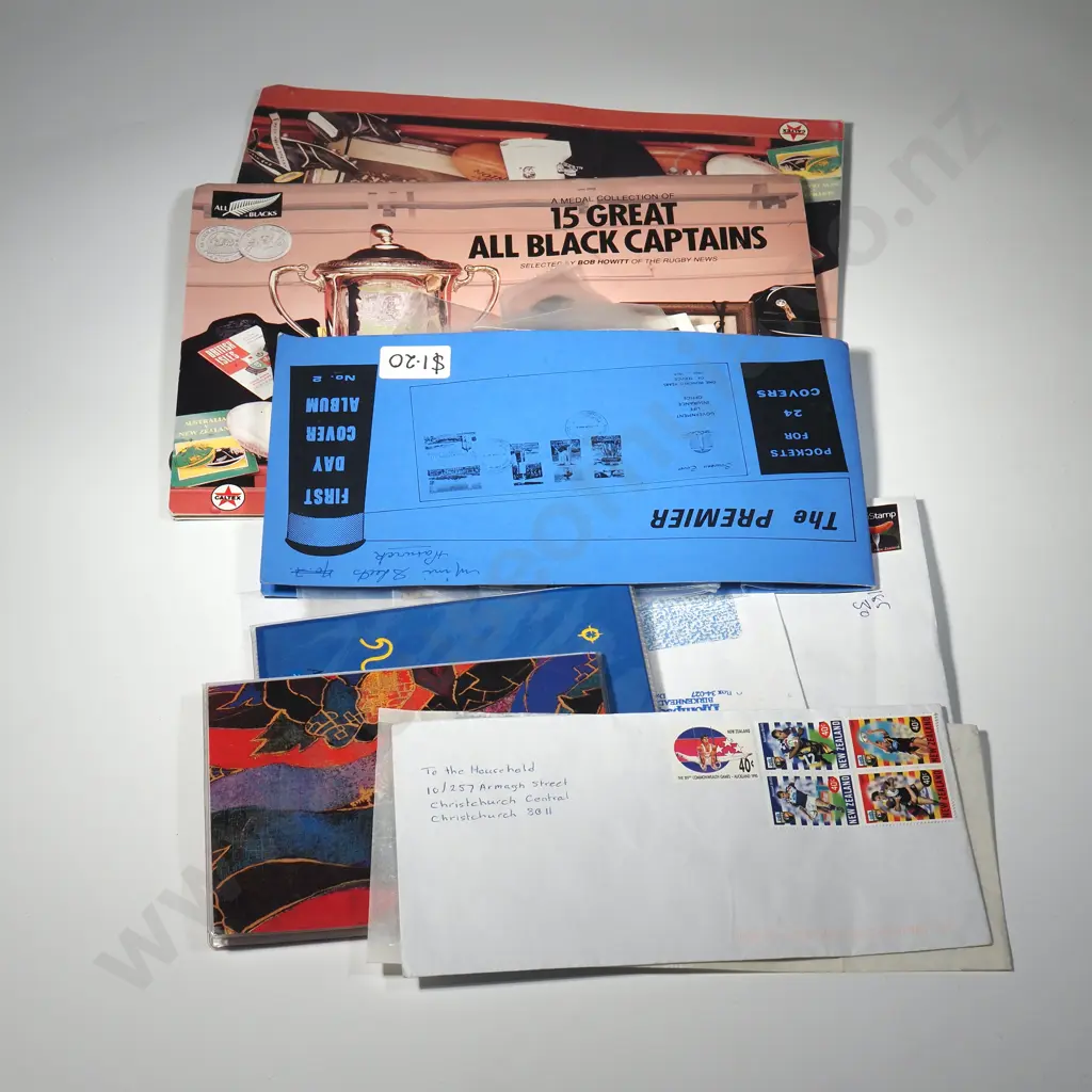 Large Assorted Lot of New Zealand Postcards & Assorted Coins  Image 1++