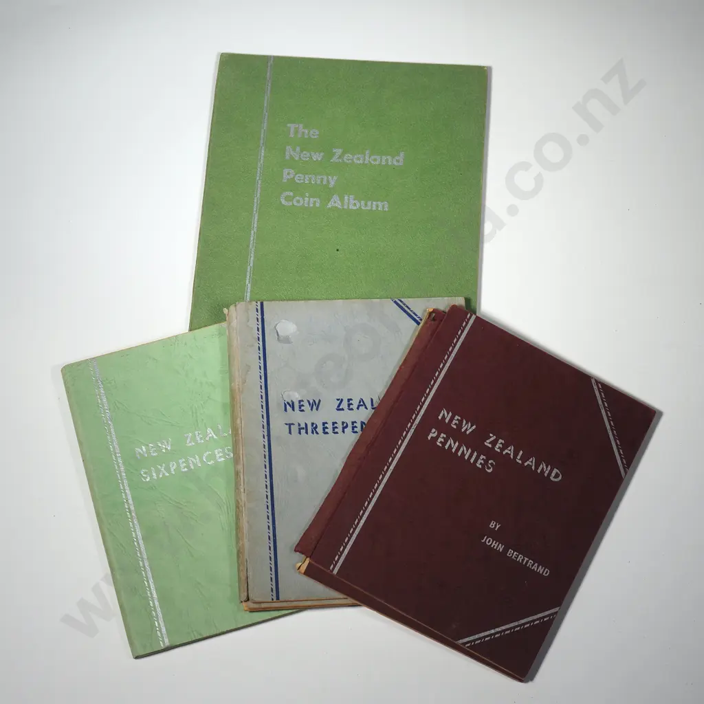 Assorted Collection of Partially Full Vintage NZ Coin Albums Image 1++