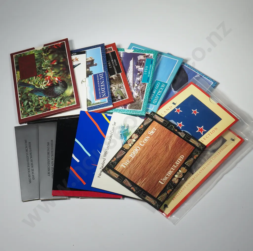 14 New Zealand UNC Coin Sets Image 1++
