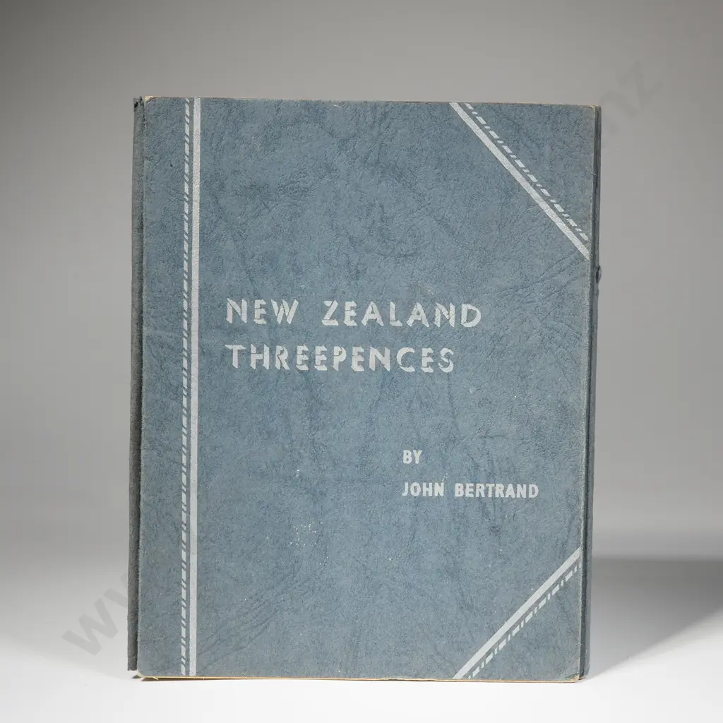 New Zealand Bertrand  Threepence Album - Complete w 1935 Threepence and some varietys - Card Album A/F Image 1++