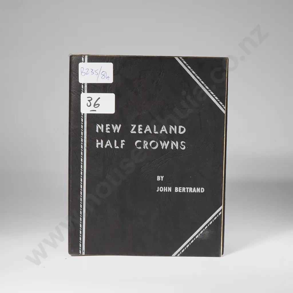 New Zealand Bertrand Bertrand Album - Not Complete - Has 8 50% Silver Half Crowns Image 1++