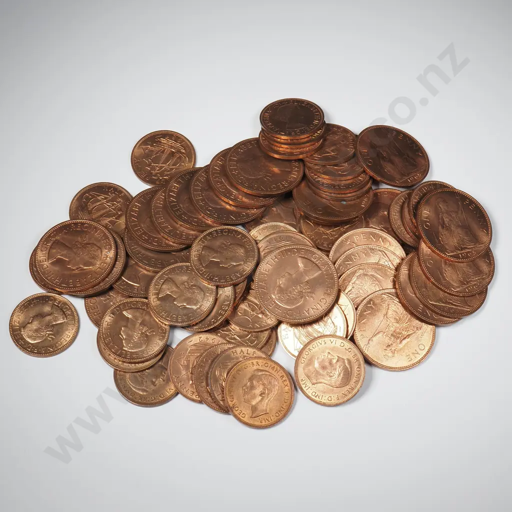 Quantity of United Kingdom AUNC- UNC Pennies & Half Pennies  Image 1++