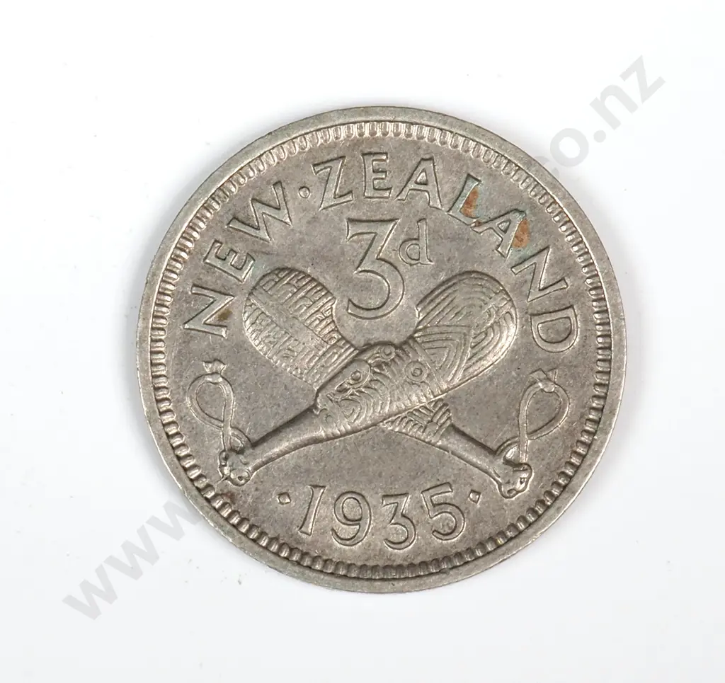 1935 New Zealand Threepence - Average Image 1++
