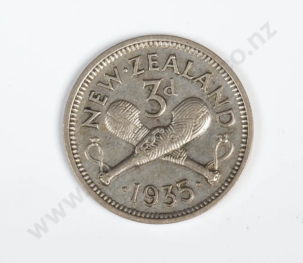 1935 New Zealand Threepence - Average Image 1++