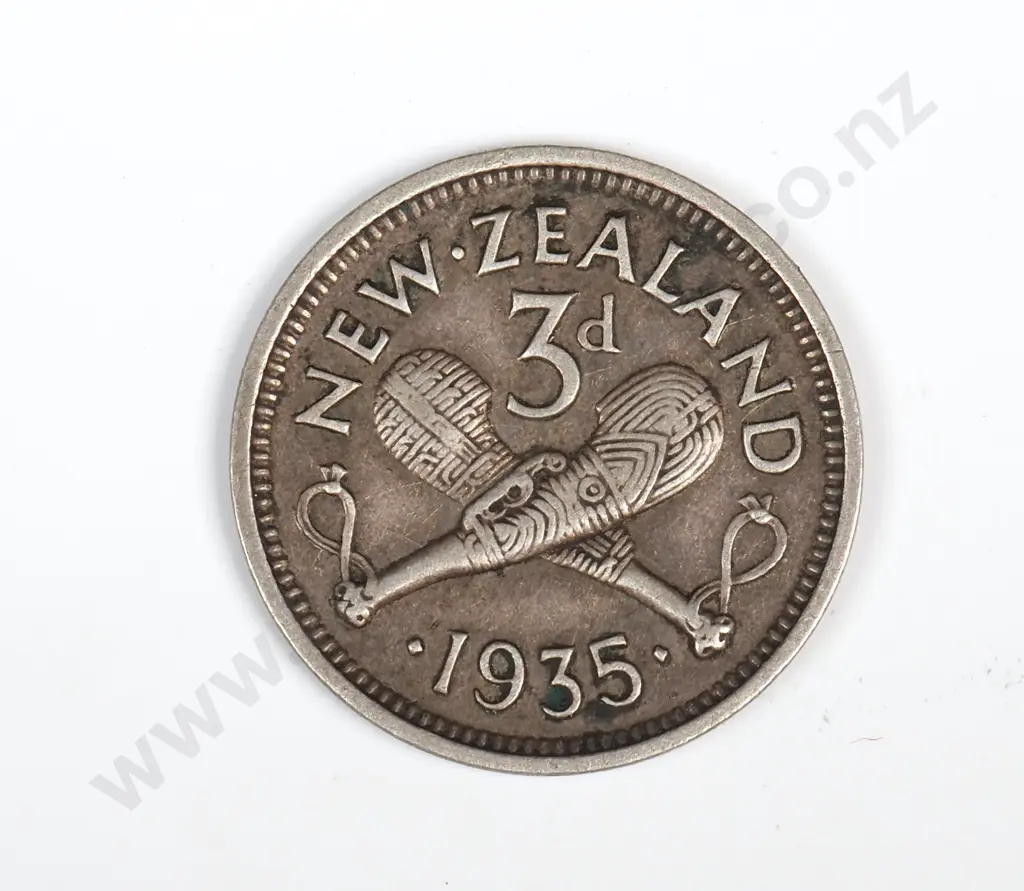 1935 New Zealand Threepence - Average Image 1++