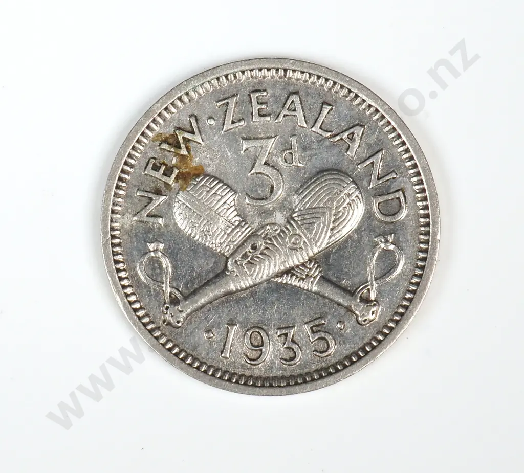 1935 New Zealand Threepence - Average Image 1++