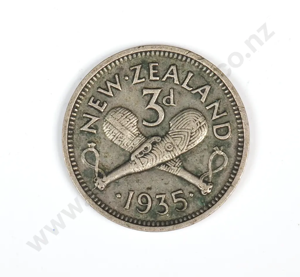 1935 New Zealand Threepence - Average Image 1++