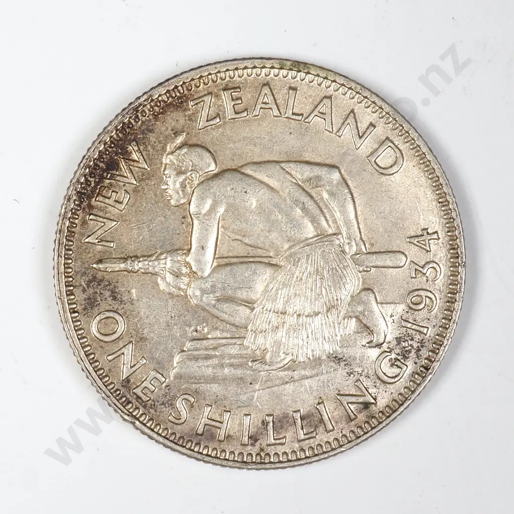 1934 New Zealand Shilling - Better Grade Image 1++