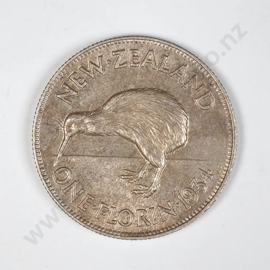 1934 New Zealand Florin Image 1++