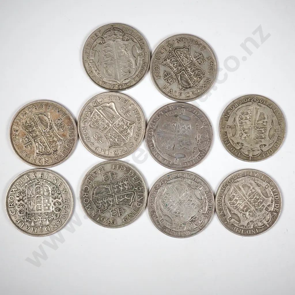 Ten 50% Silver Half Crowns Image 1++