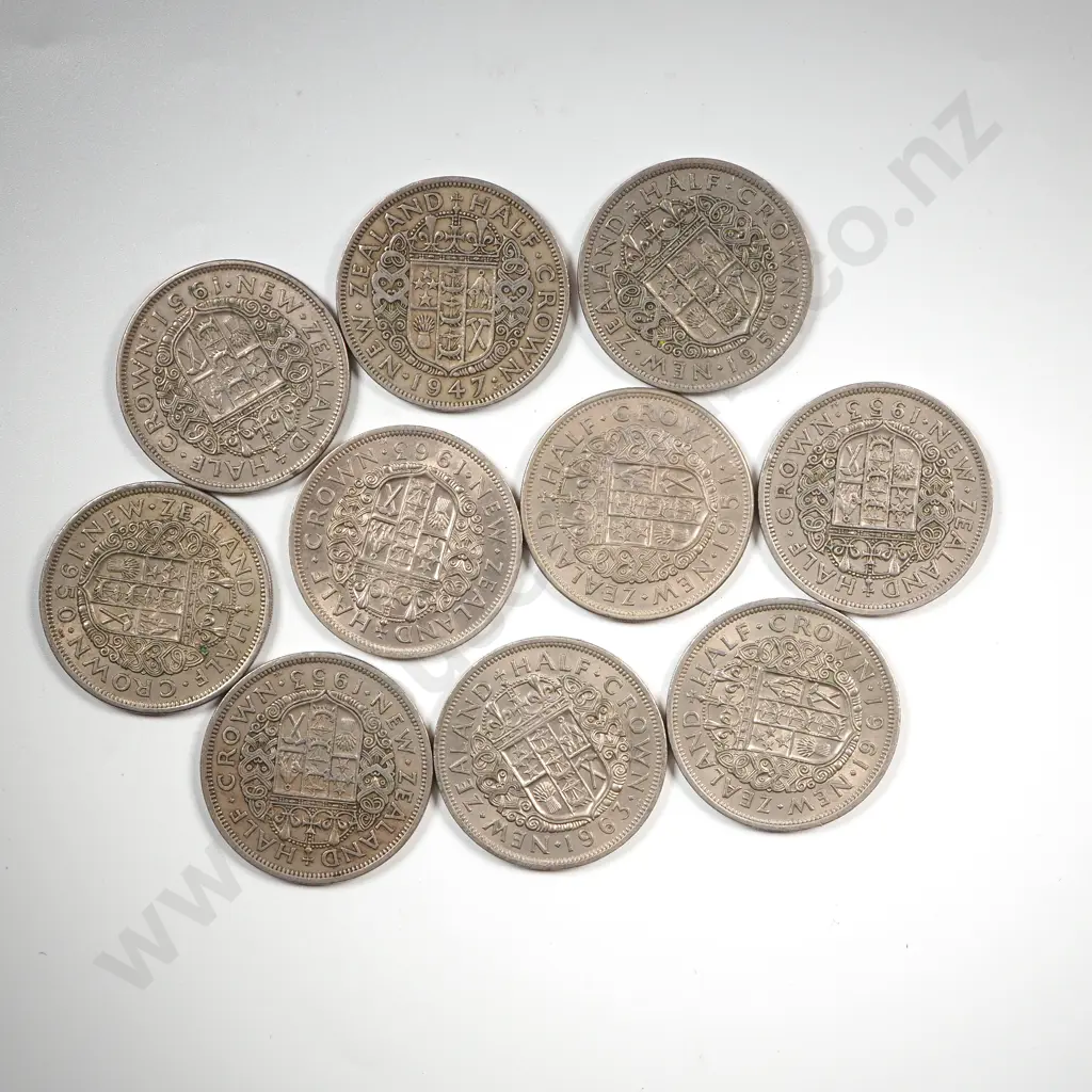 Assorted post 1947 New Zealand Half Crowns  Image 1++