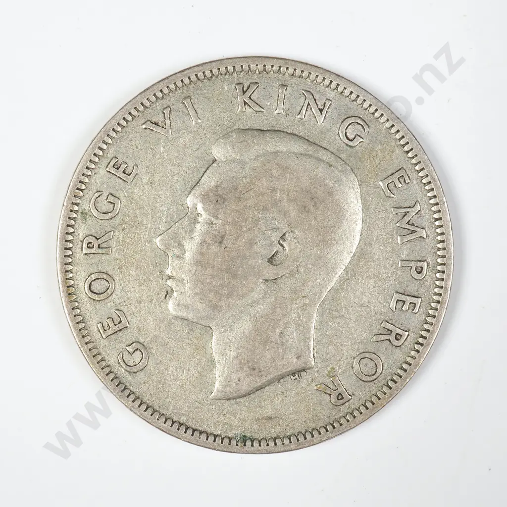 1944 New Zealand Half Crown - Better Grade Image 1++