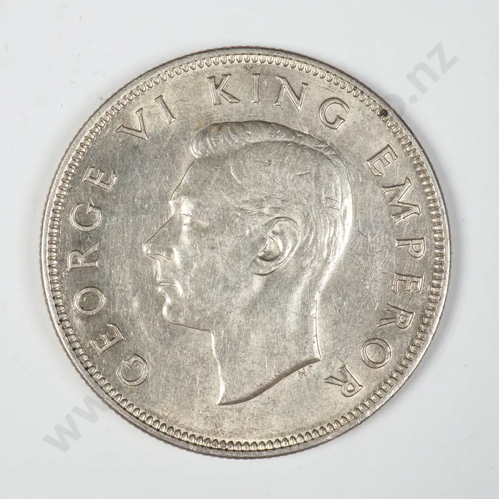 1944 New Zealand Half Crown - Better Grade Image 1++