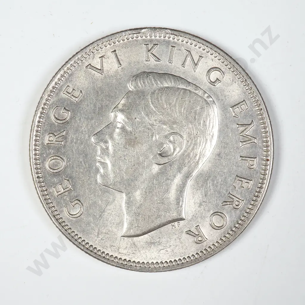 1944 New Zealand Half Crown - Better Grade Image 1++