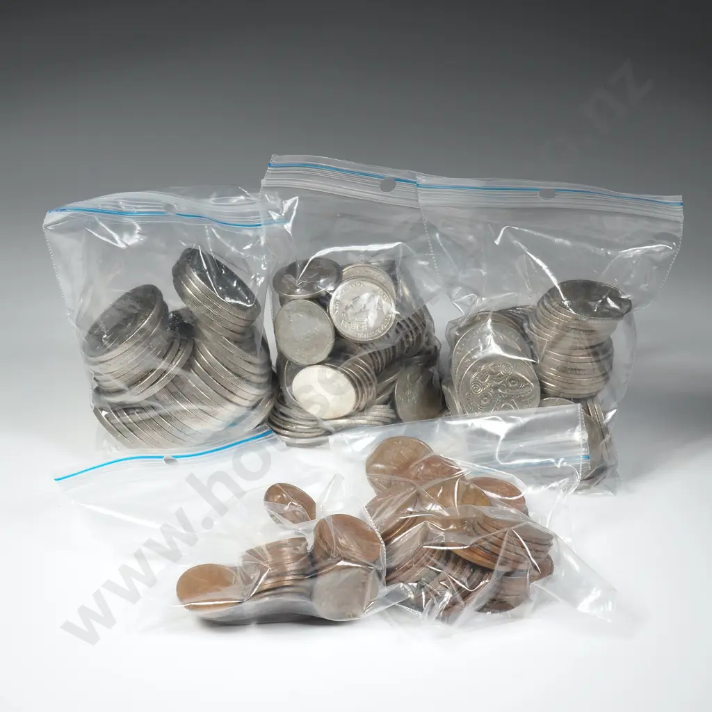 1350 Grams of New Zealand Decimal Coinage Image 1++