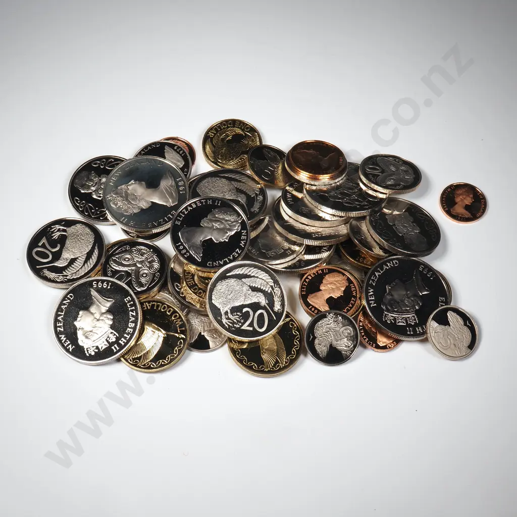 360 Grams of New Zealand Decimal Proof Coinage Image 1++