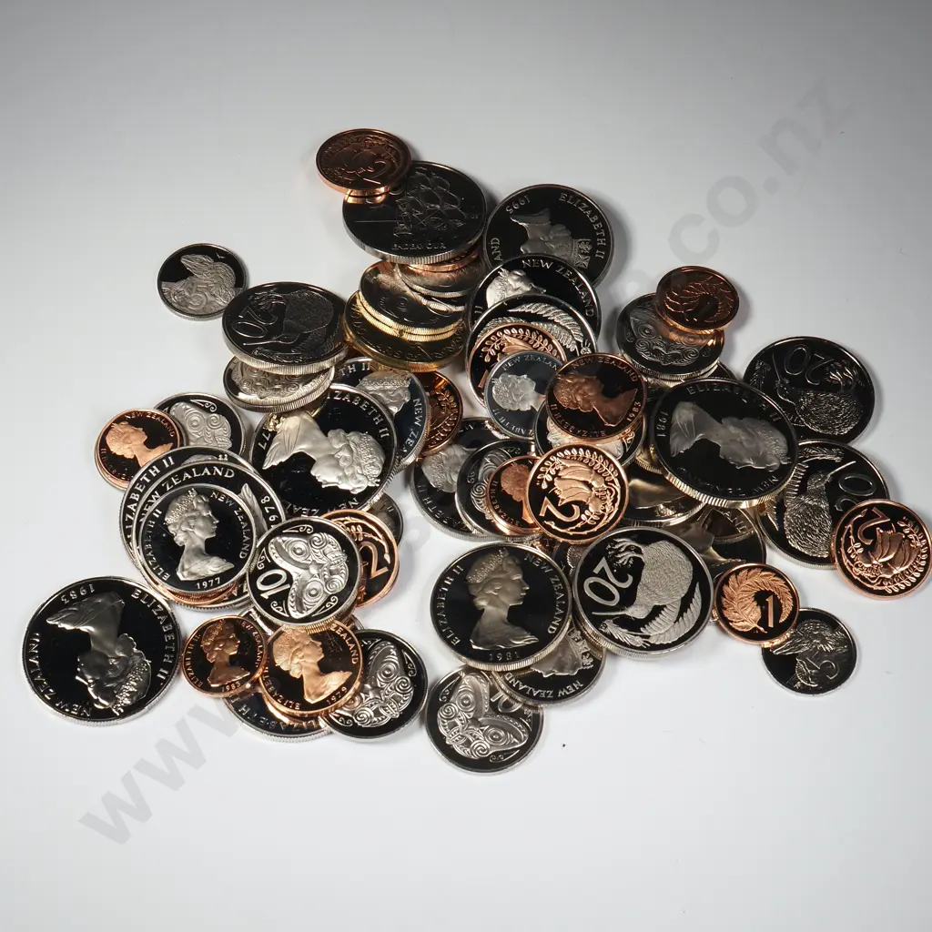 440 Grams of New Zealand Decimal Proof Coinage Image 1++