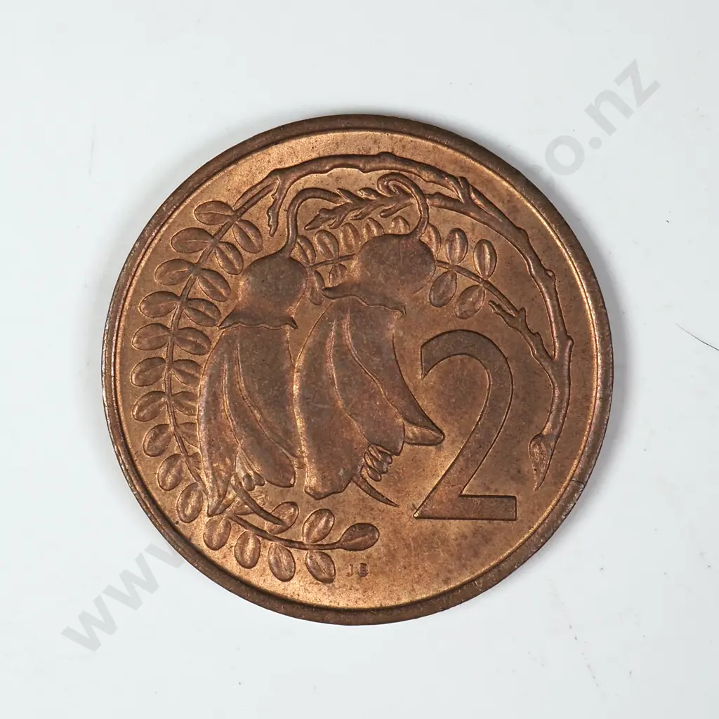 New Zealand Bahamas 2 Cents Mule Coin AUNC CV $150 Image 1++