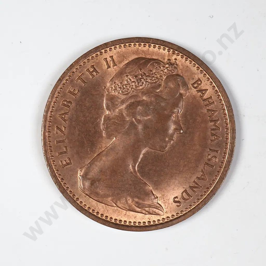 New Zealand Bahamas 2 Cents Mule Coin AUNC CV $150 Image 1++