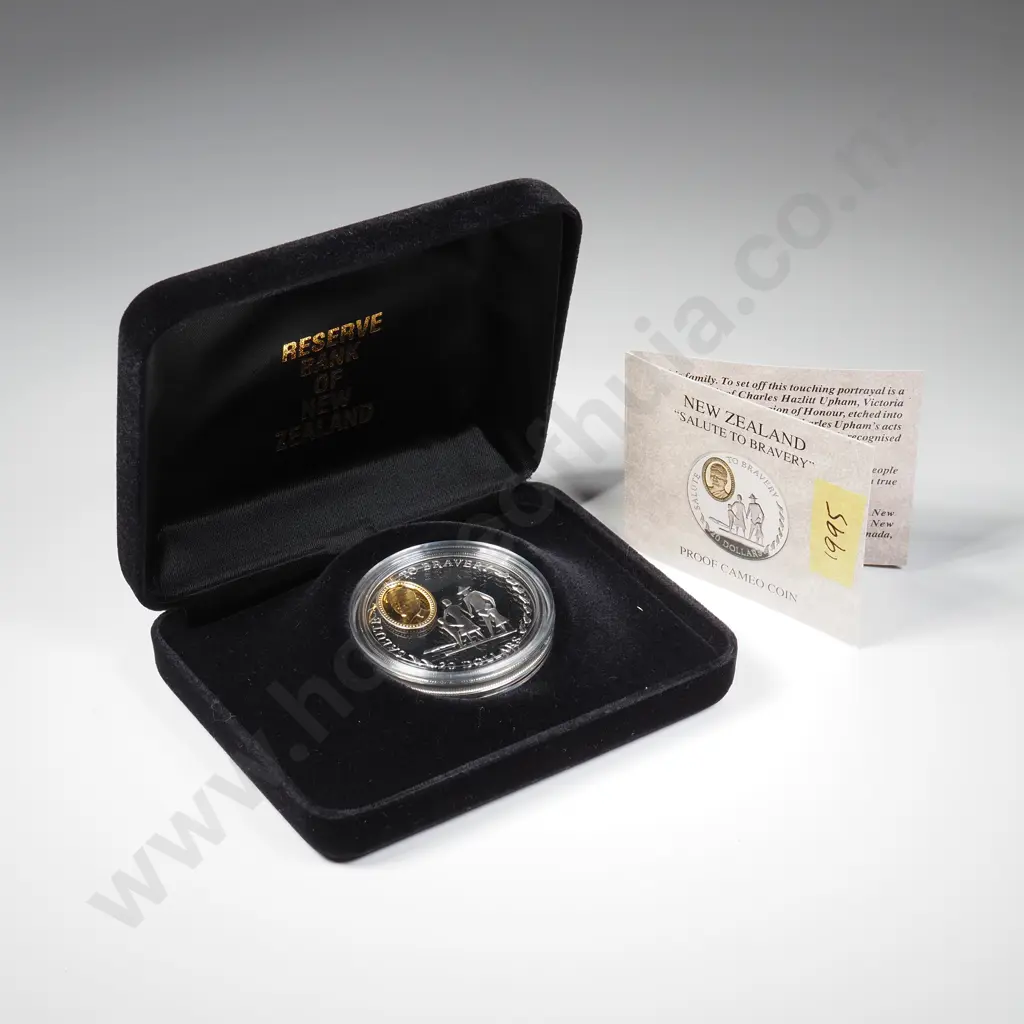 1995 $20 Cameo Salute to Bravery One Ounce Sterling Silver Proof Coin Image 1++