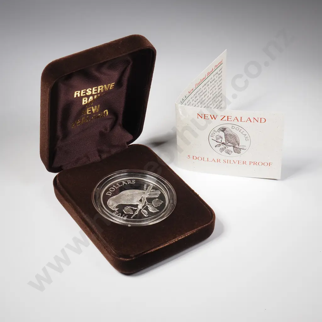 1996 New Zealand Kaka Silver Proof Coin Image 1++