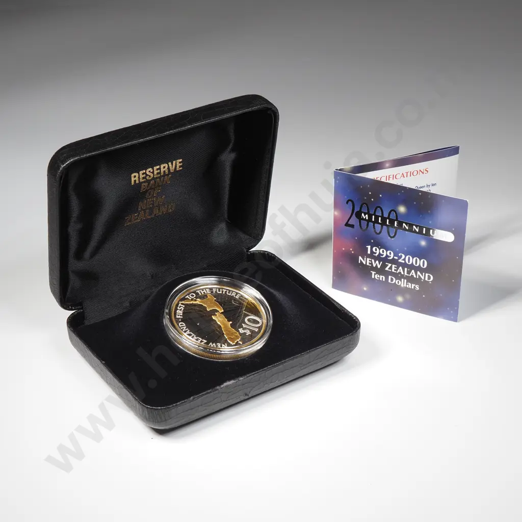 2000 New Zealand Millennium Proof Ten Dollar Coin  Image 1++