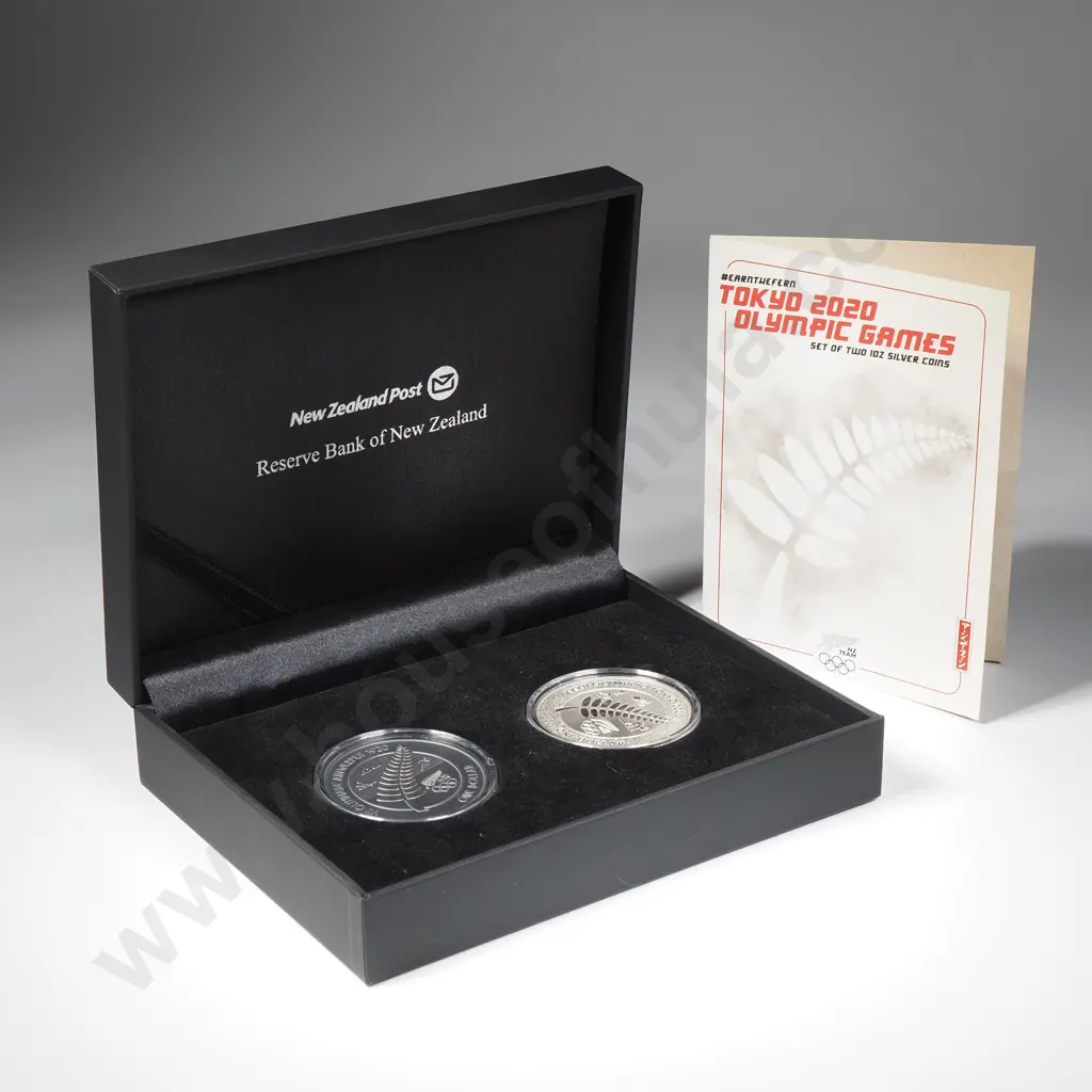 2020 Tokyo Olympic  Games Set of Two One Ounce Silver Proof Coin Image 1++
