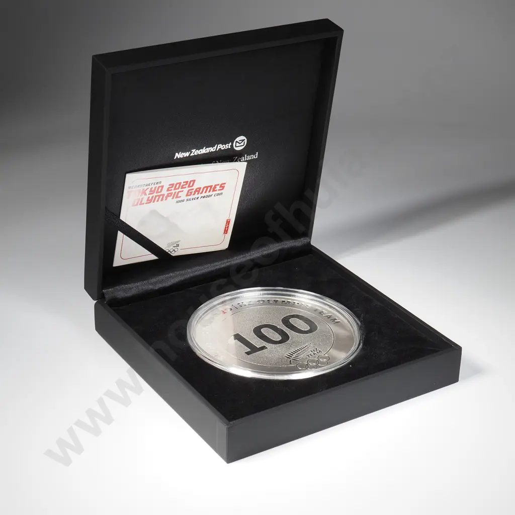 Impressive 2020 Tokyo Olympic Games 100 Gram Silver Proof Coin Image 1++
