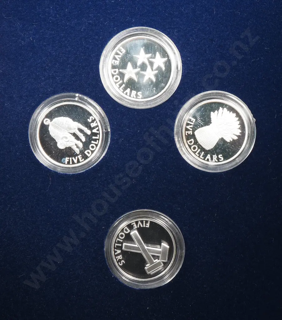 1998 Pride in New Zealand Four Coin Silver Proof Set Image 1++