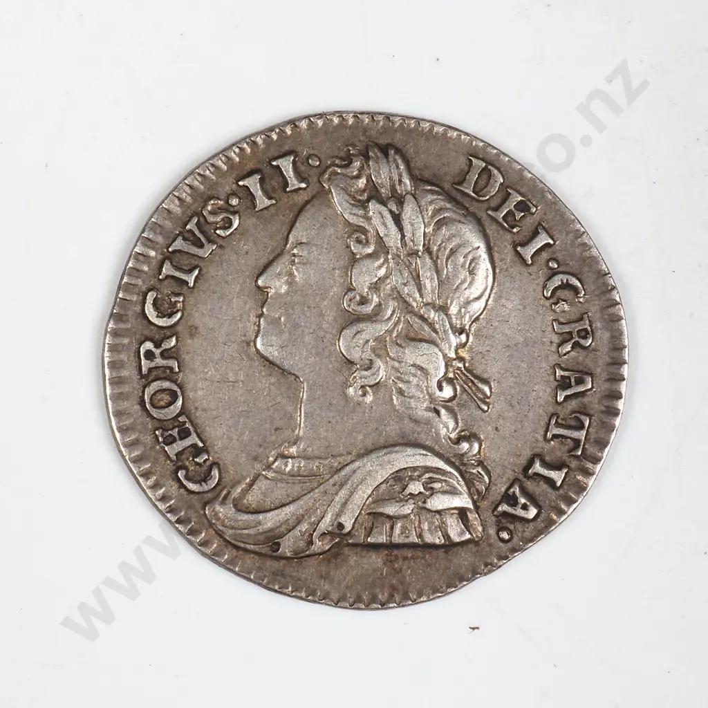 1747 United Kingdom Silver Two Pence Image 1++