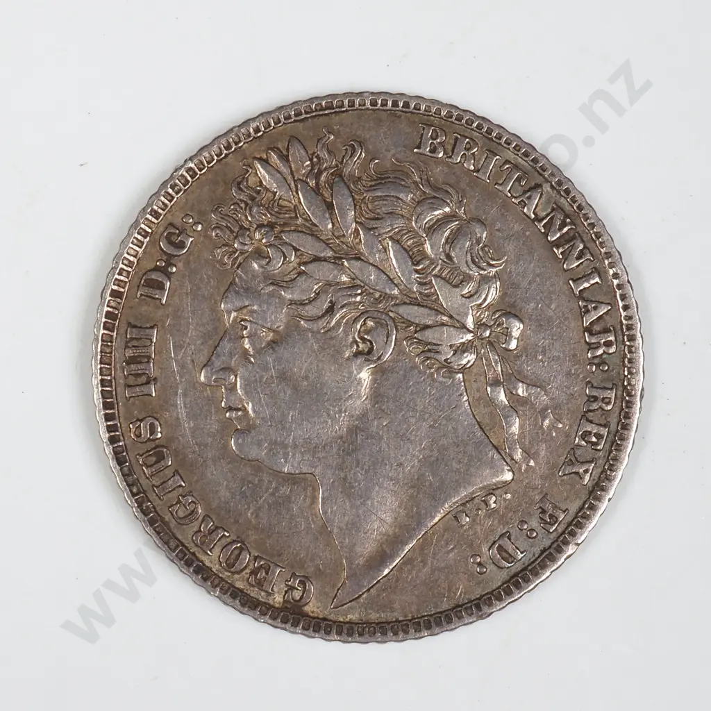 1821 United Kingdom Sixpence Image 1++