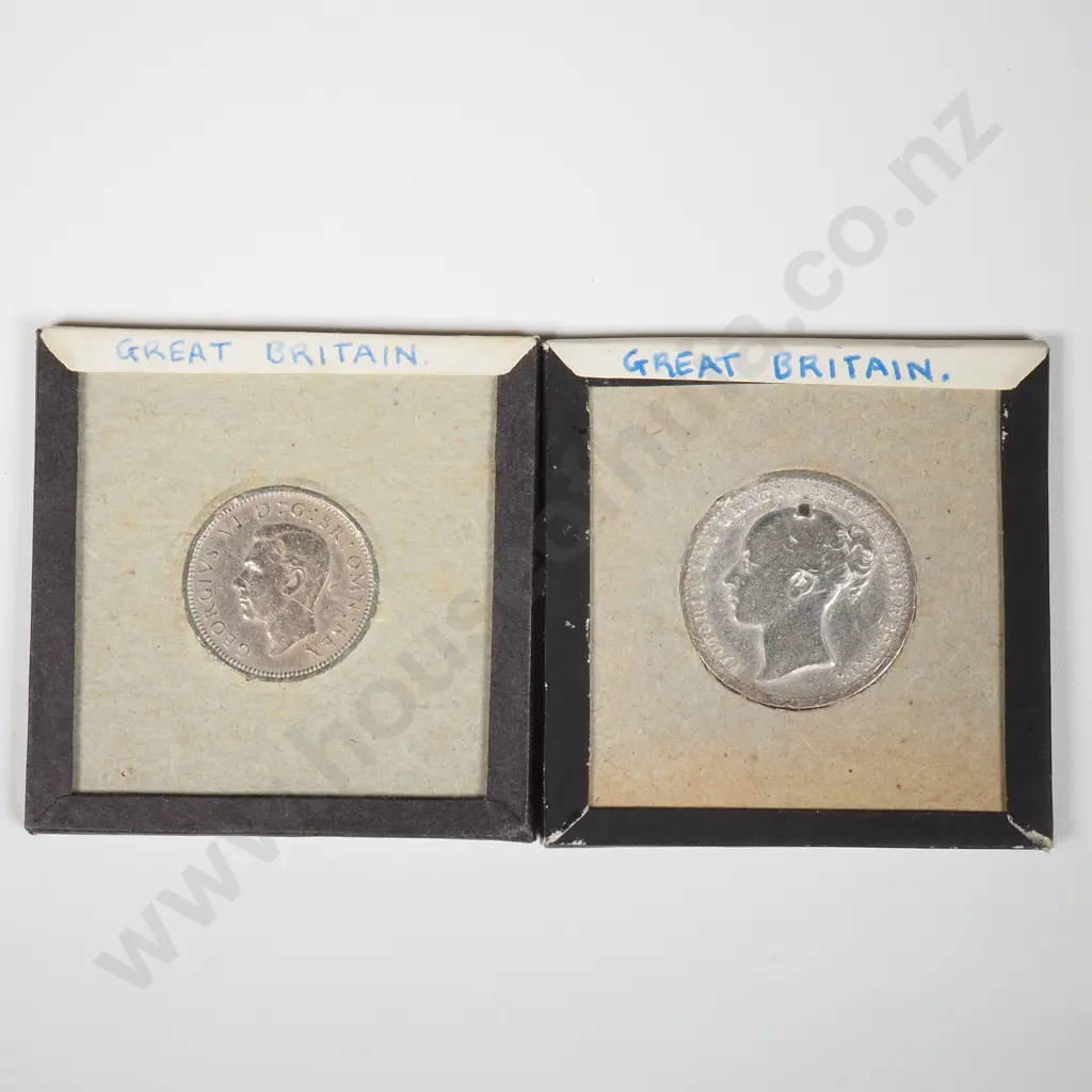Two Cased United Kingdom Silver Coins  Image 1++